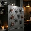 Garage Door Magnets 2/4/8Pcs 3D Spider Refrigerator Magnet, Lifelike Decorative Magnet for Metal Surface Spiders Surfaces, Creepy Magnetic Decor