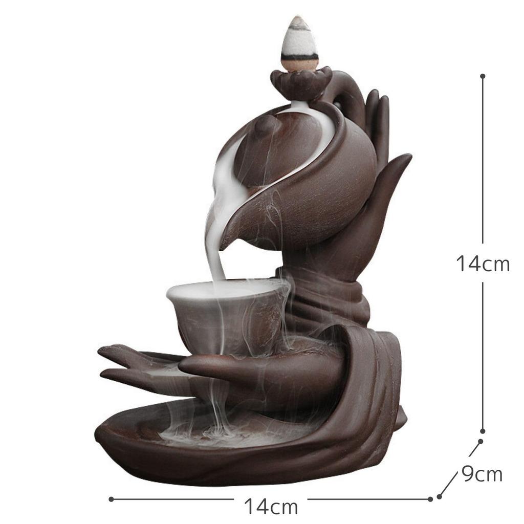 Backflow Incense Stylish Ceramic Incense Burner for Backflow Flowing Cute Interior Design for Good Feng and Healing [HARGIO] Burner, Incense, Incense,