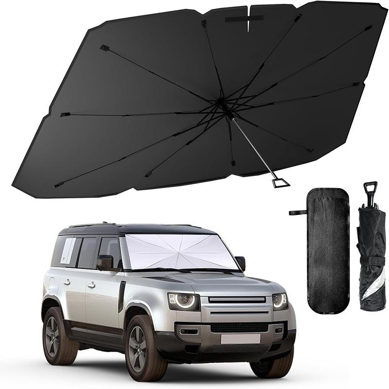 

360° Rotating Foldable Car Windshield Umbrella Sunshade 145*130*90CM Large Silver Coated серебряный
