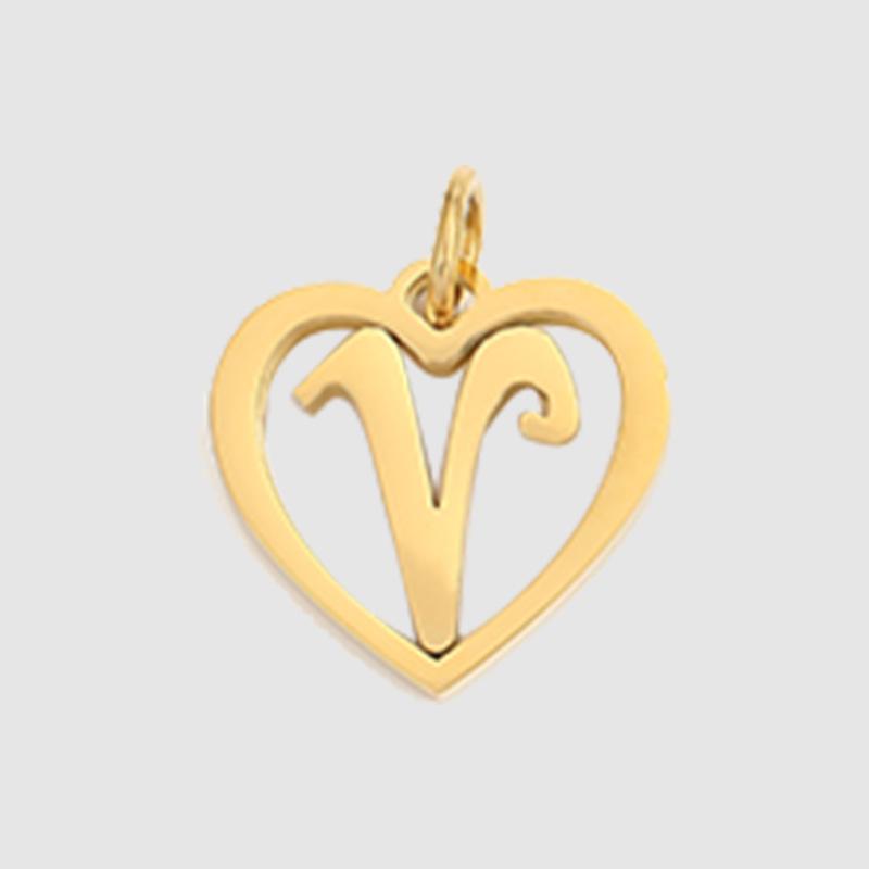 eManco English Alphabet Pendants: Stainless Steel Jewelry Accessories for DIY Projects.