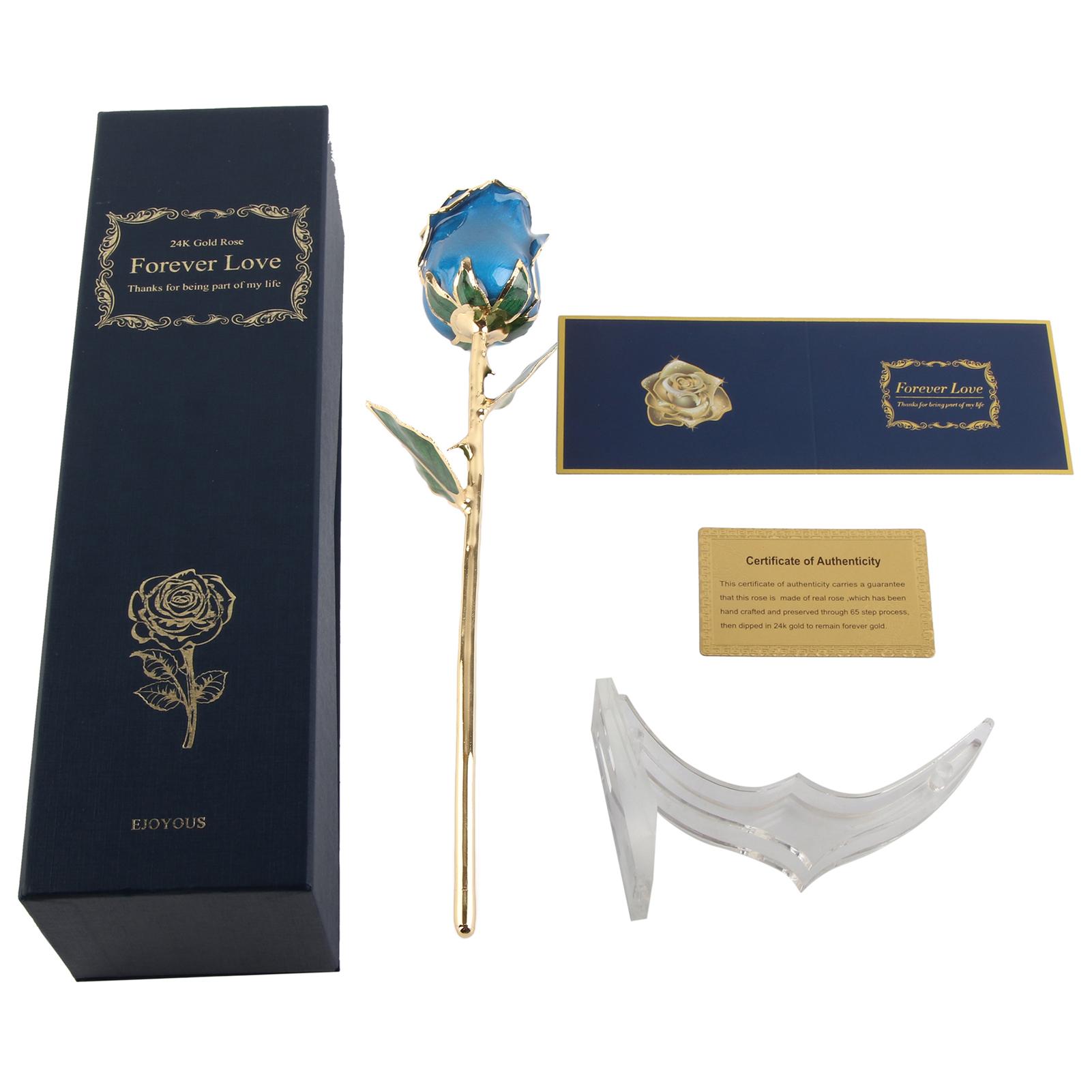 

Синяя роза, окунутая в золото, роза с покрытием из золота 24 карата синий