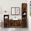 2 piece bathroom furniture set smoked oak wood based material