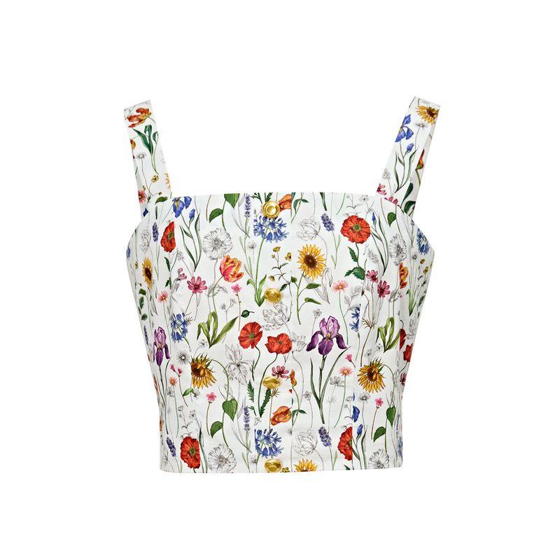 

Blacknini Fourth Anniversary Nile Garden British Liberty Luxury Brand Florals Print Suspender Skirt