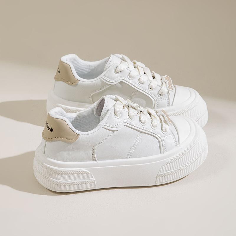 

Thick-soled fashion little white shoes women s 2025 spring new trend high-value board shoes Korean version round head versatile casual shoes 40