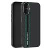 ABEEL For iPhone 16 Case PC + TPU + Aluminum Alloy + PU Leather Slim Phone Back Cover Compatible with MagSafe