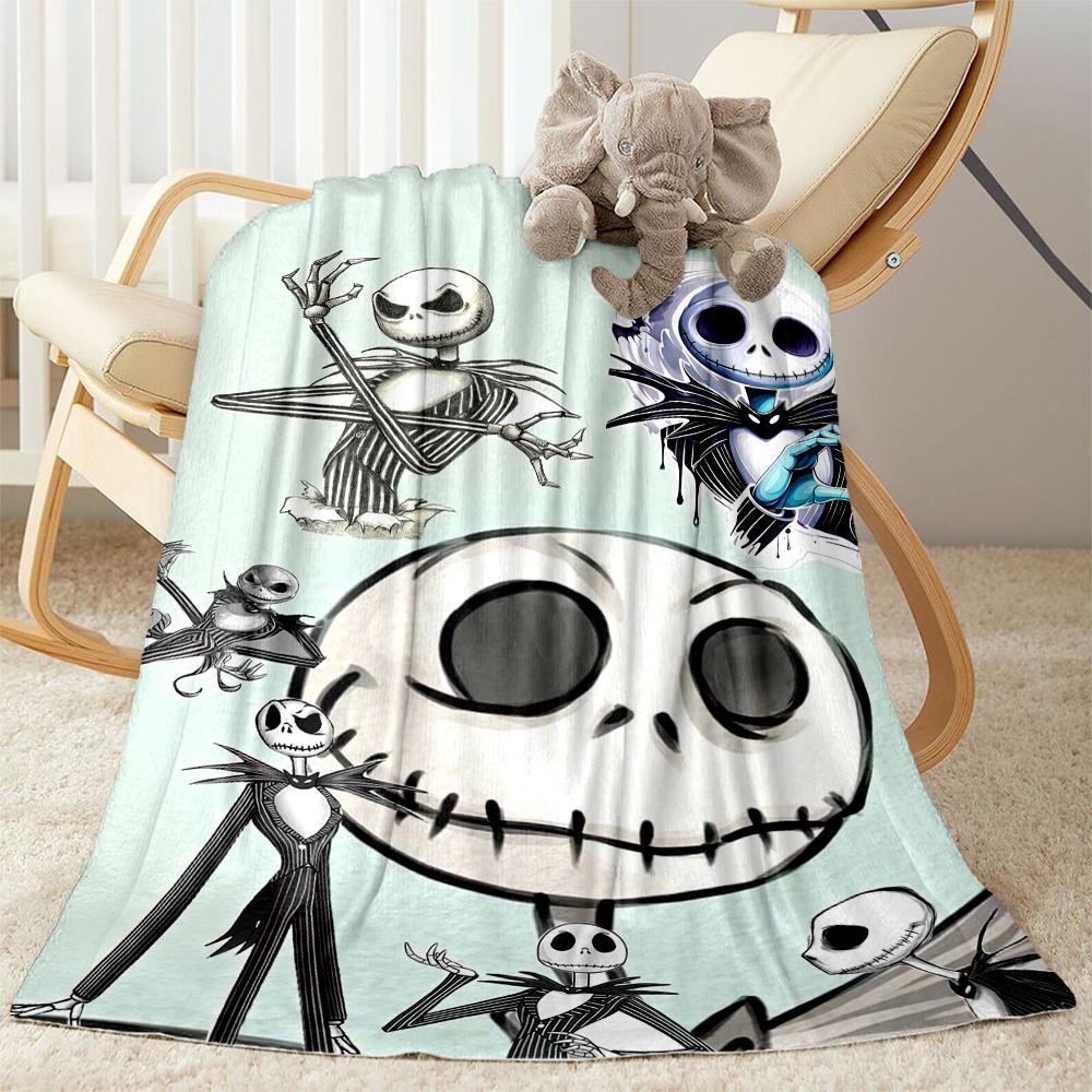 Christmas Nightmare Blanket Durable Comfort Perfect for Bed Seaside Couch All-Season Use Playful Design Ideal Gift for Friends Family Couples Picnic