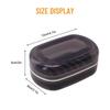 1pc Soap Box With Lid Travel Reusable Dish Holder Container Soap Case Bathroom Accessories PP Double Layer Drainage Net Handle