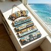 Wood Flip Flop Beach Sign, Hanging Coastal Welcome Door Sign, Vintage Rustic Farmhouse Wall Plaque for Front Door, Porch, Balcony, Summer Decor