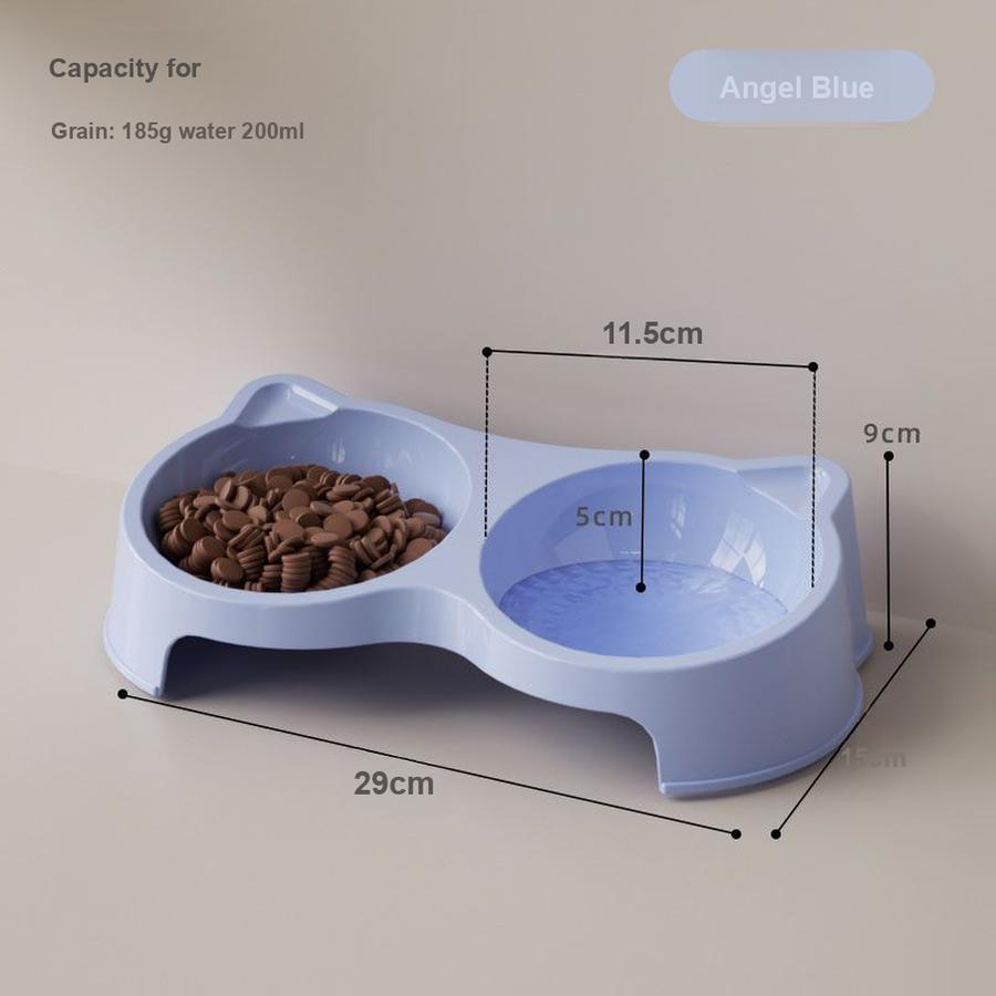Pet Cat Food and Water Bowl Set Elevated Anti-Splash Pet Feeding Bowl for Cats and Dogs