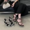 Sandals Pointed Toe Fashion Ankle Strap Women'S Summer Thin Heel Sexydominant Sisterstyle High Heels Pumps