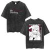 Japanese Anime Marin Kitagawa My Dress Up Darling Vintage Washed T Shirts Men Women Harajuku Oversized Cotton Tshirt Streetwear
