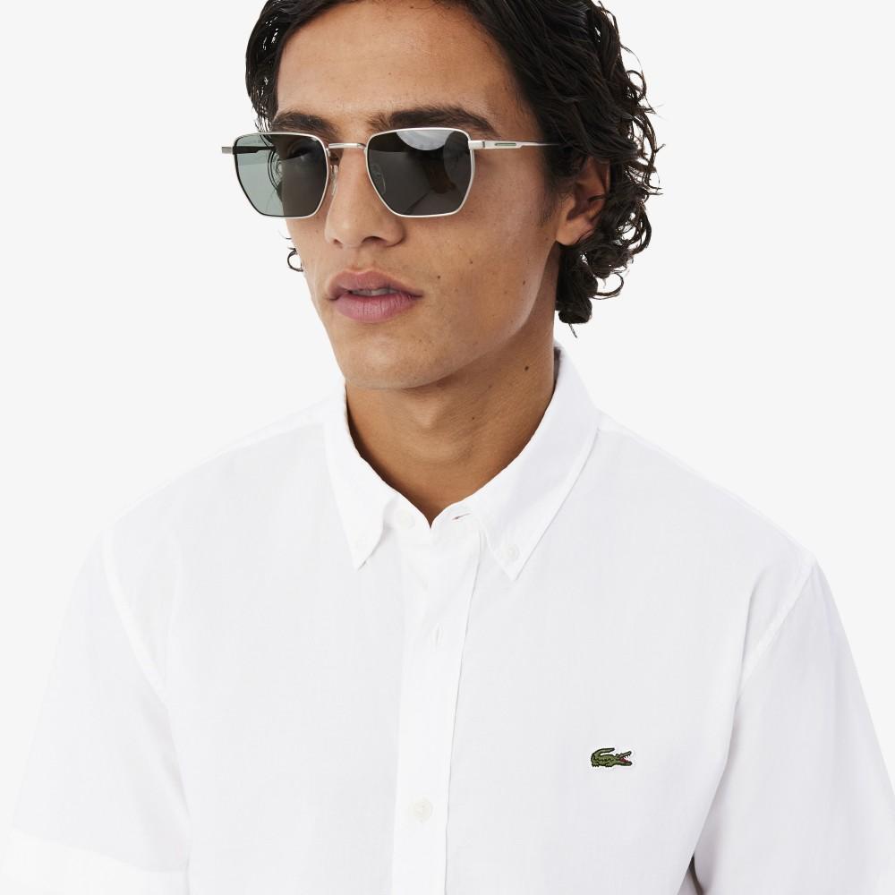 [lacoste] Men's Light Poplin Short-Sleeve Shirt CH2312-56G001