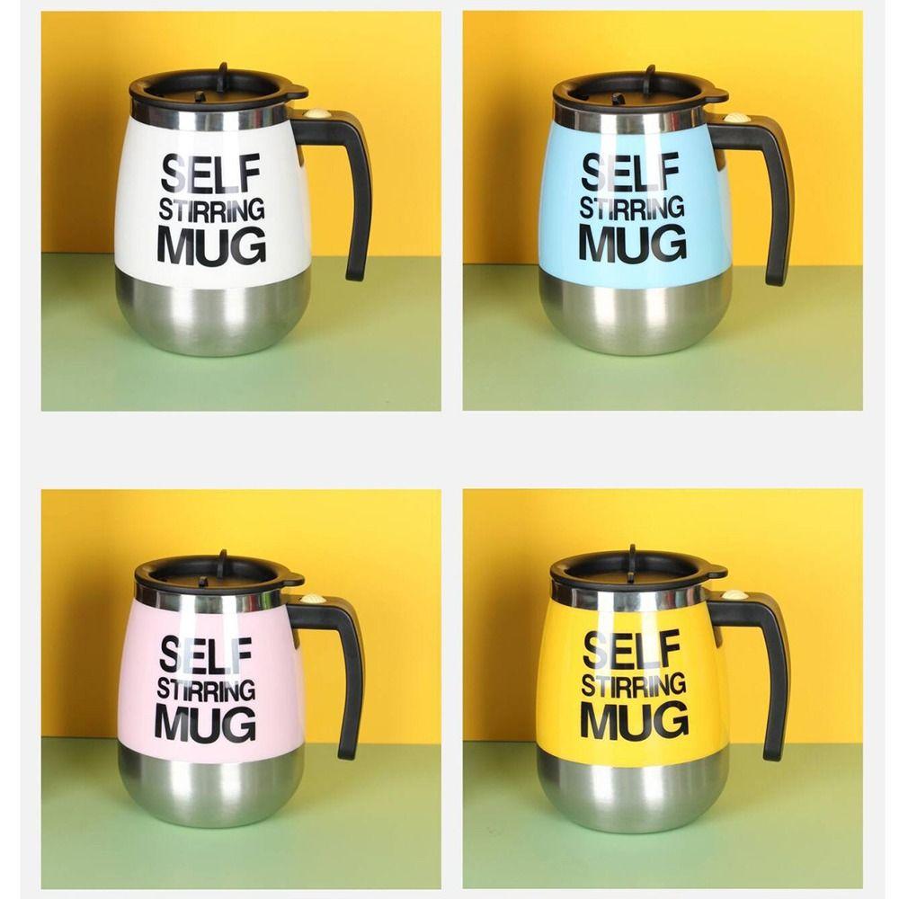 Stainless Steel Automatic Stirring Cup Thermal Insulation Rotating Blender Cup  Coffee Mixing