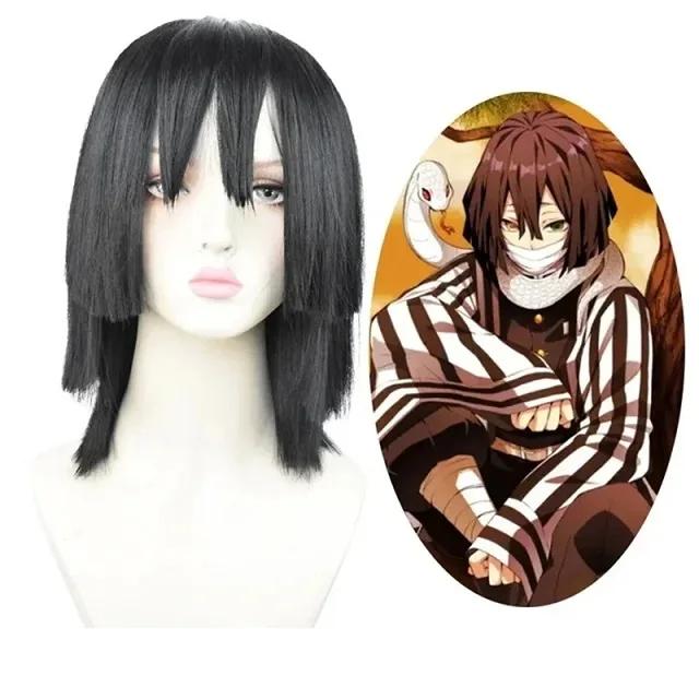 Anime Kimetsu No Yaiba Iguro Obanai Haori Kimono Costume Cosplay Perruque Serpent Accessoires Pour Halloween Carnaval Fête XL&Demon Slayer gray