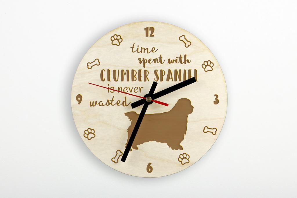 Clumber Spaniel - Clock with Dog, Wooden Clock with Engraving, Personalised Clock by Art-Dog