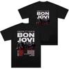 Bon Jovi Forever Tour Pánská trička Kulatá trička Unisex Bavlna Krátký rukáv Vrchol Nápad na dárek Vrcholy 2026 Jaro Léto Streetwear