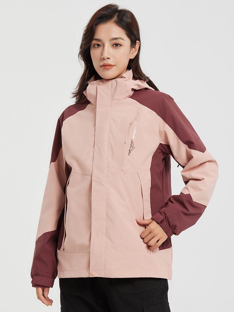 Unisex Three-in-One Waterproof Windproof Mink Fleece Hiking Jacket - Custom LG