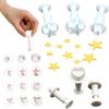 Geometric Pressing Spring Mold Handmade DIY Cutters for Biscuit Cookie Fondant Cake Heart Round Star Square Decorating Tools ZYF