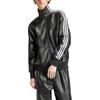adidas Originals Adicolor Series Striped Logo Print Zip-Up Collar Fitted Long Sleeve Jacket Men Jacket Black IZ4033