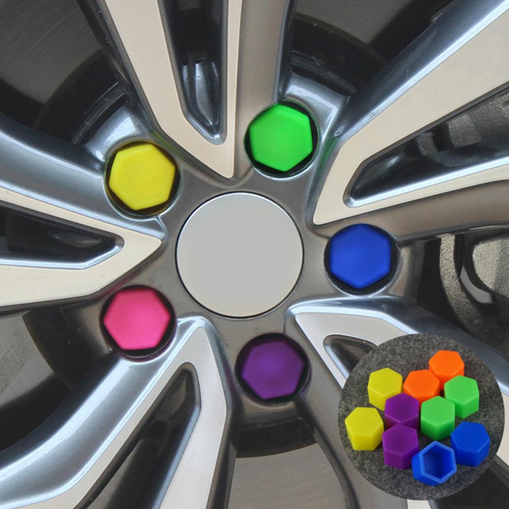 15/17/19/21mm Car Wheel Caps Bolts Covers Nuts Silicone Anti Rust Cover Auto Wheel Hub Protectors Styling Screw Cap