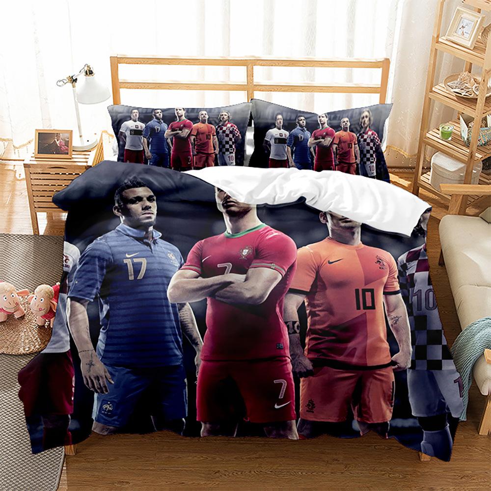 Ball Sports/Football/World Cup 3D Digital Printing Bedding Three-Piece Set