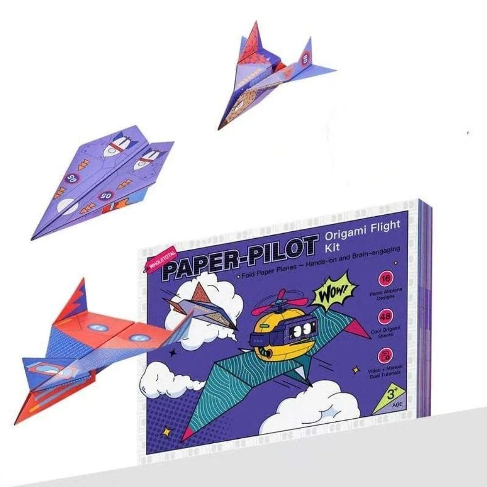 Paper Handmade Airplane Origami Art Learning Versatile Paper Aircraft Toy  Kids Toddlers Children