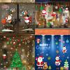 Christmas Window Sticker Xmas Glass Window Decor Snowman Snowflake Electrostatic Wall Sticker New Year Birthday Party Decoration