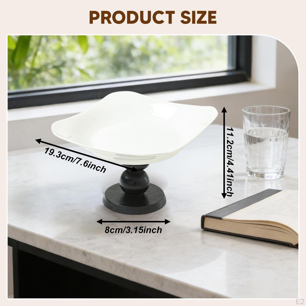 Footed Fruit Bowl Decorative Bread Basket Stand Serving Tray for Sundries Picnic