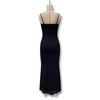2023 Summer Women's Sexy Spaghetti Strap Lace Dress - Slim Fit, Transparent, Solid Color, Sleeveless