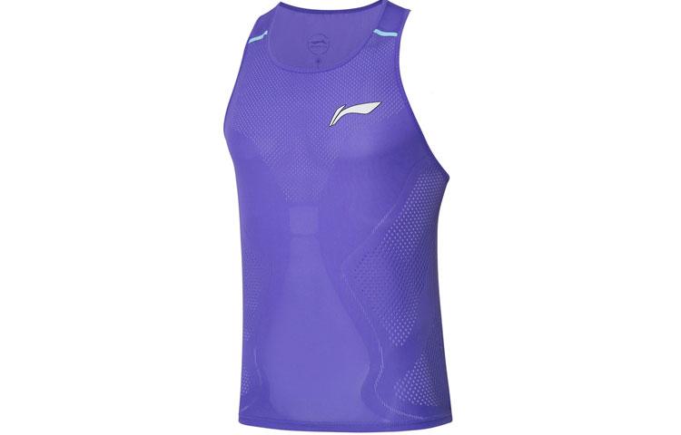 Li Ning Running Collection Running Tank Top Men s Fluorescent Purple AAYR349-2 XXXL