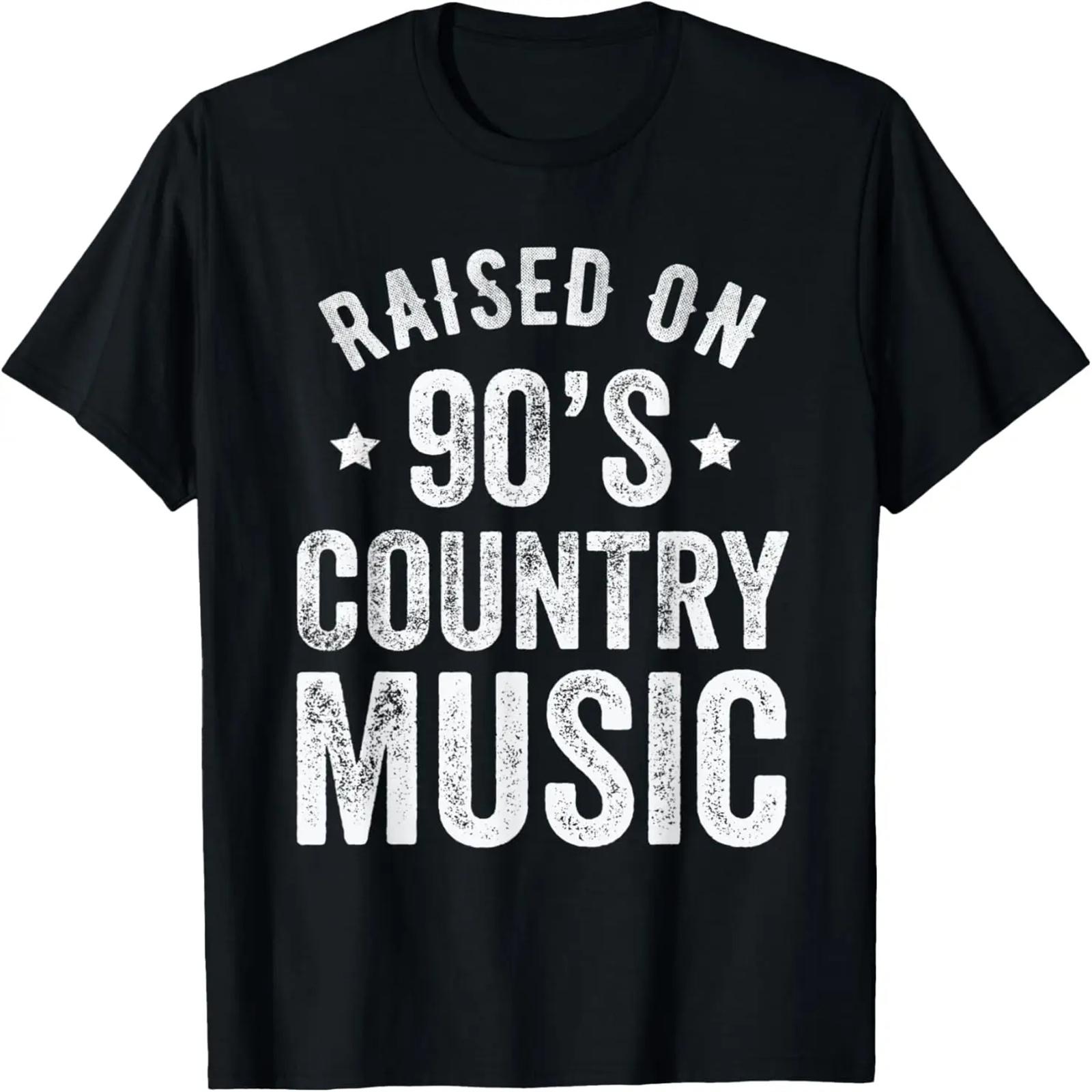 Raised On 90s Country Music Retro Funny T-Shirt S