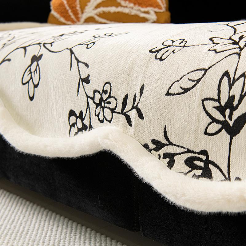 New Irregular Special-Shaped Sofa Cushion Thickened Non-Slip Seat Cushion Leather Sofa Cover Cover Cloth Towel In Autumn And Winter