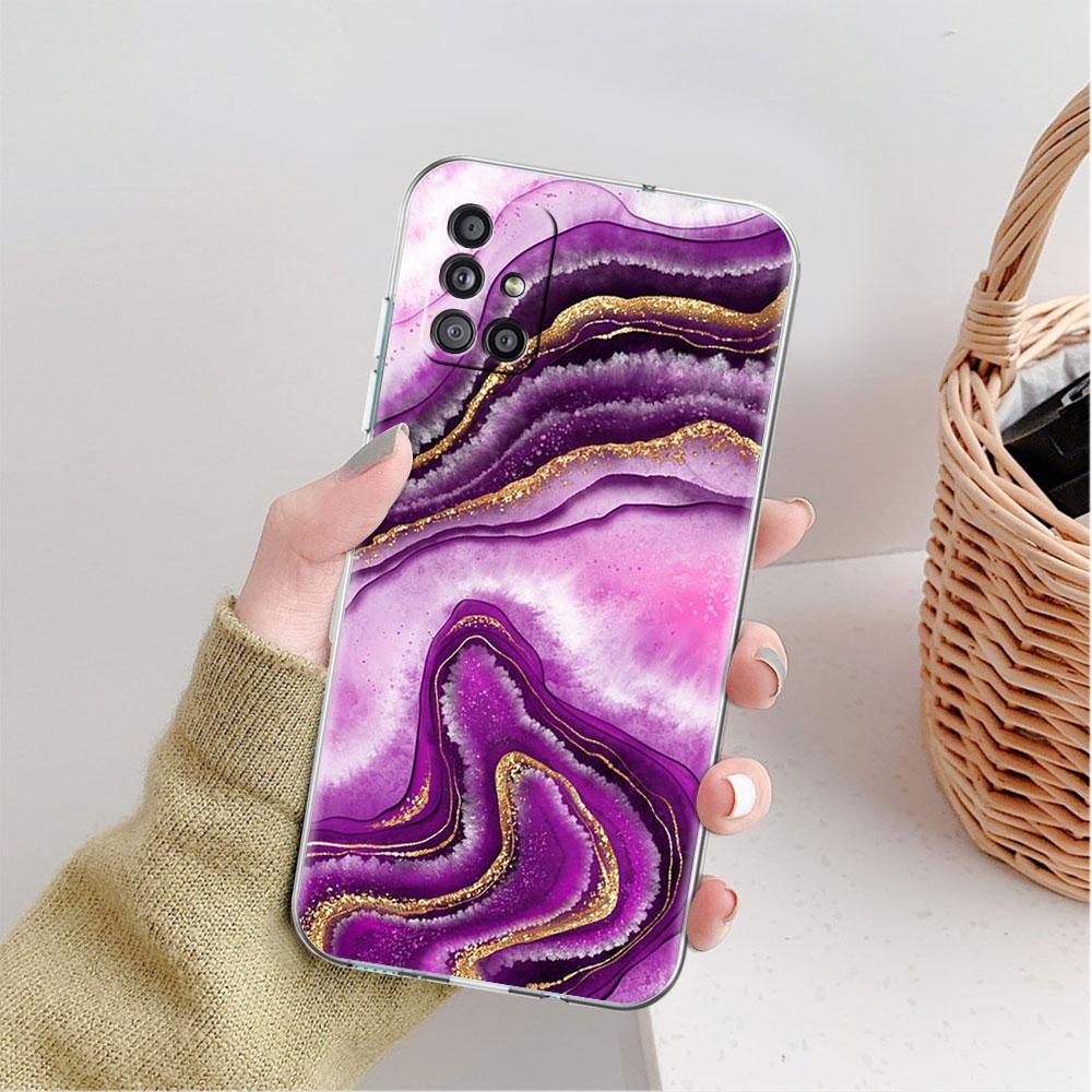 Marmor Klar Fall Für Samsung Galaxy A52 A12 A51 A32 A21s A71 A32 A22 50 A70 A31 A72 5G Telefon Abdeckung
