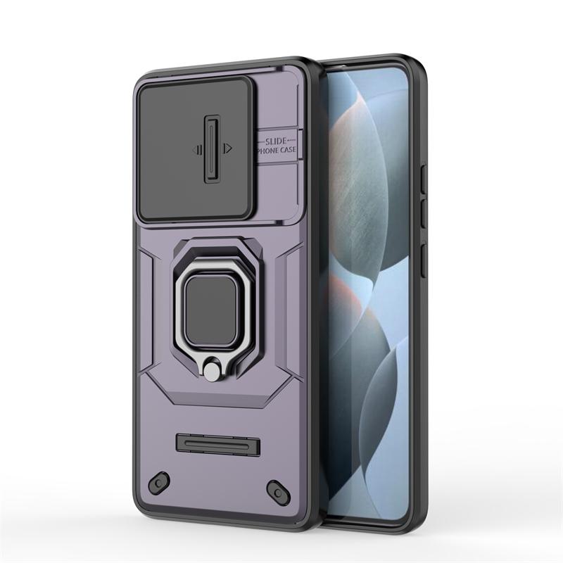 Shockproof Case For Xiaomi Poco X6 Pro Case For Poco X6 M6 F6 Pro Ring Holder Magnetic Cover For Poco X6 Pro 5G Push Window Case