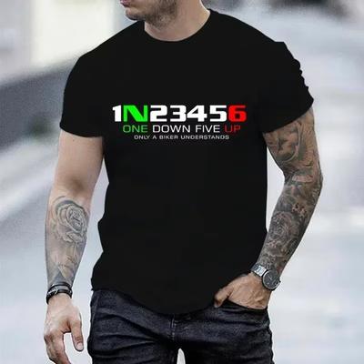 Mode Biker 1n23456 Motorrad T-Shirt Herren T-Shirt Renn-T-Shirt Kurzarm-T-Shirt BIKER Auto Moto Speed Tee T-Shirts für ...