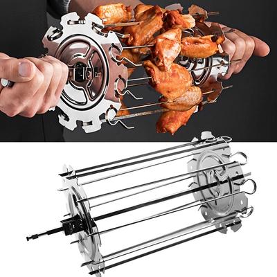 Klec na grilování v troubě Nerezová klec na masové špízy Žáruvzdorný rošt na BBQ Nepřilnavý výrobník kebabů Masový rožňový špíz