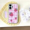 For iPhone 16 Case Epoxy Strawberry Pattern Hard PC Phone Cover