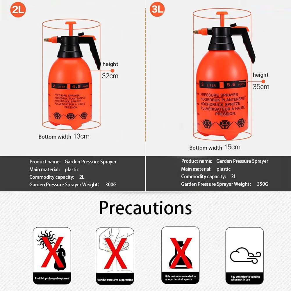 2/3L Gartengießkanne Bewässerungsspray Desinfektion Pneumatische Gießkanne Autowäsche Hochdruckspray Gartenreinigungswerkzeug