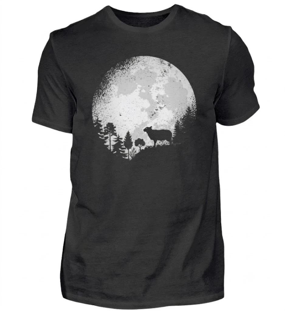 Sheep Moon Agriculture Sheep Breeder Farm Sheep Lambs Black T Shirt L