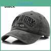 Letter Embroidered Washable Vintage Cotton Baseball Cap For Men Women Summer Casual
