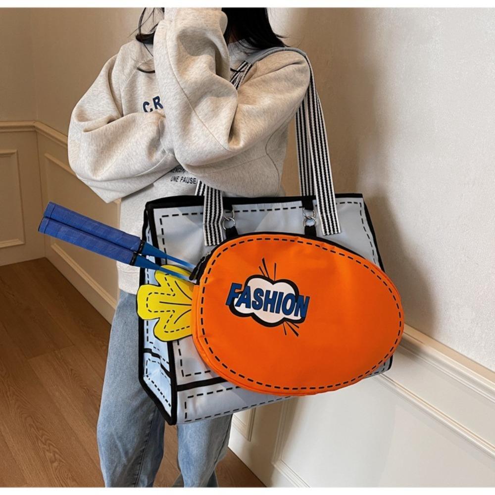 Nylon Fabric Sport Racket Storage Bag Strong Fitness Shoulder Bag Detachable Badminton Bag Girls