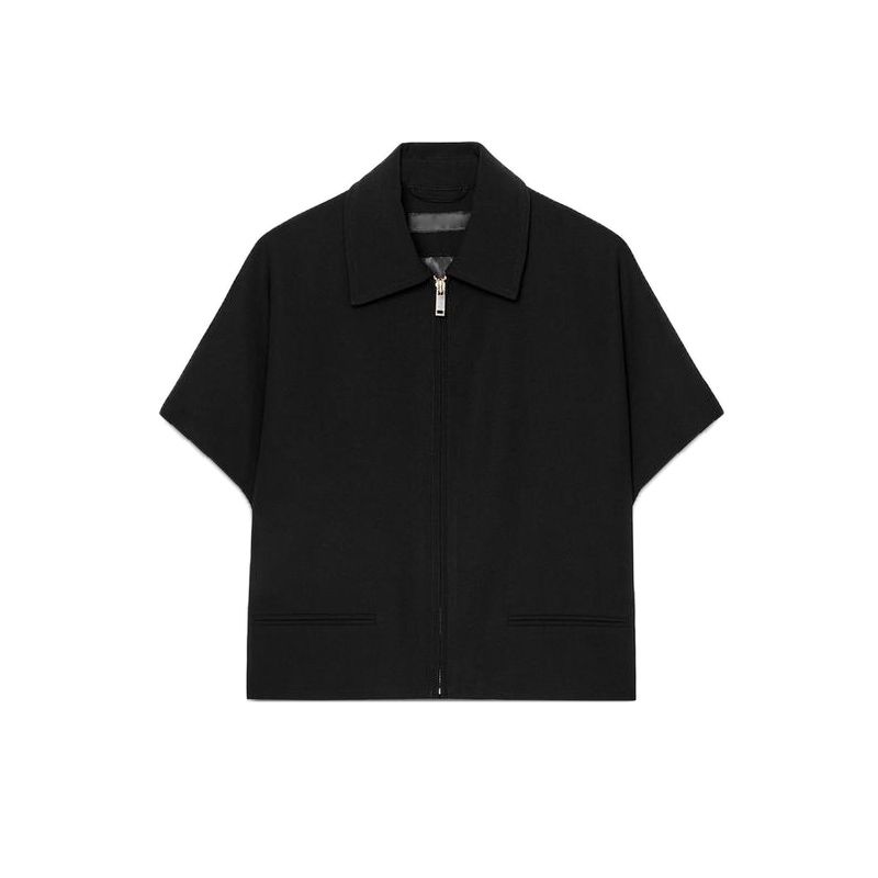 Summer New Arrival Women's Clothing Casual Fashion All-Matching Zipper Tops Lapel T-shirt Shory Style Outwear 8491053