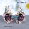 Elegant Purple Zirconia Oval Drop Earrings for Women, Luxury Gold Wedding Earrings… More
