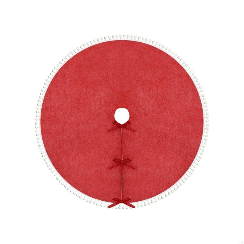 120cm Christmas Tree Skirt Holiday Decoration Christmas Tree Apron Stand Cover A0KF
