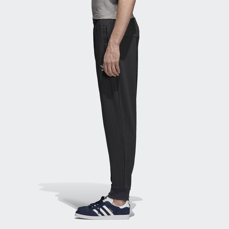 adidas Originals Pinstripe Track Pants Men Bottoms Black DU0981