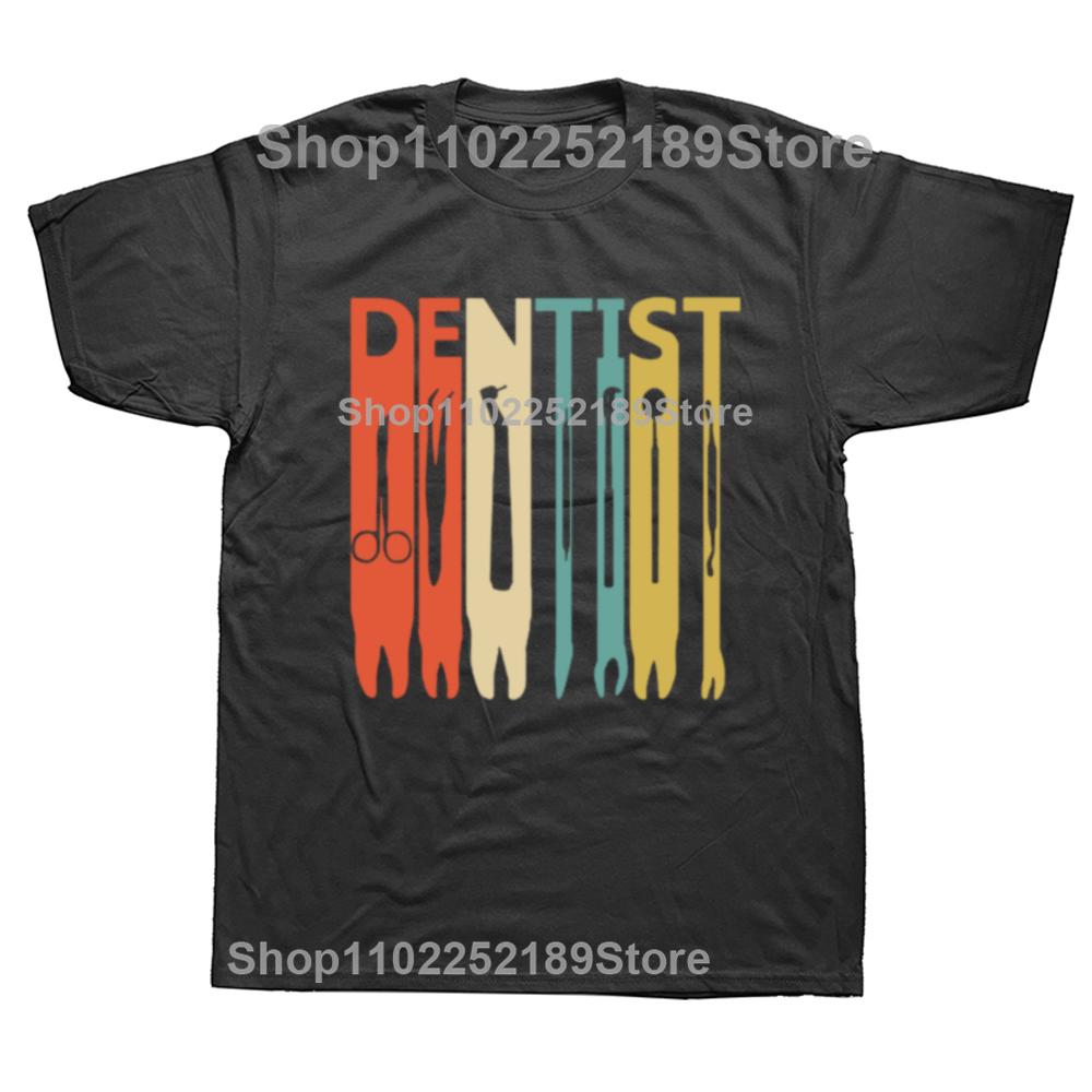 Funny Dental Weapon T-shirt Cotton Tooth Tops Tee Short Sleeve Tshirt Dental Equipments T Shirt Men Dentist Health Care TShirt