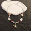 Y2K Heart Star Bead Pendant Necklace for Women Fashion Egirl Punk Grunge Clavicle Chain Fashion Valentines Day Gifts