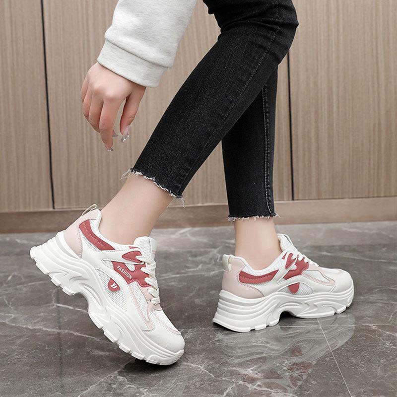 Popular breathable sports shoes comfortable versatile casual shoes women's spring 2025 new pregnant women not tired feet dad shoes