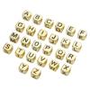 50 pz 6mm Cubo Quadrato Acrilico Fai da Te Perline Lettere Alfabeto A-Z Lettere Inglesi Per Braccialetto Collana Gioielli