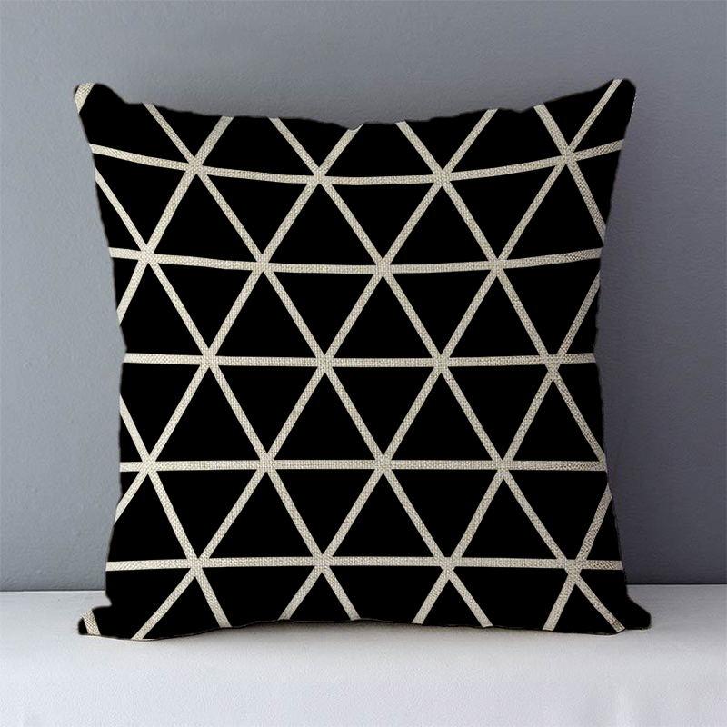 Quality Cozy Popular Geometric Couch Cushion Cover Home Decorative Pillows 45X45Cm For Bed Seat Back Cushions Bedding Pillowcase